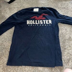 Hollister Long Sleeve Tee Navy Blue Men’s Size Small
